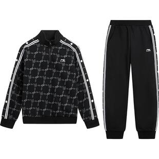李宁儿童运动套装2026新款春秋款男童装青少年卫衣裤子2件套春装
