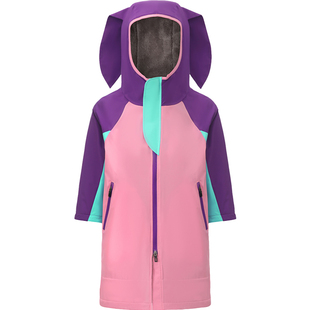 儿童游泳浴袍冬训防寒服大衣上水保暖专用冬天起水毛巾衣滑雪外套