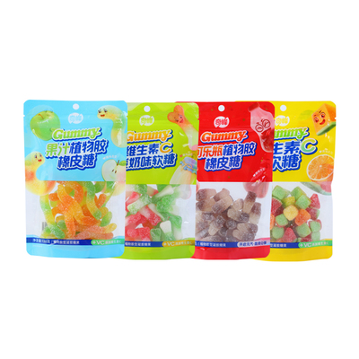 奇峰138g维生素C果汁可乐酸奶味植物胶橡皮维C软糖儿童休闲软糖果