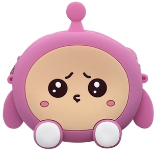 蛋仔派对新款儿童迷你可爱零钱包硅胶男童斜挎女童卡通宝宝小包包