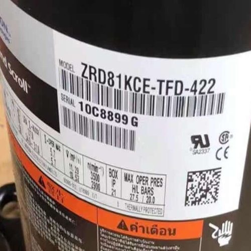 ZRD81KCE-TFD-422适用于谷轮7匹数码涡旋中央空调制冷压缩机