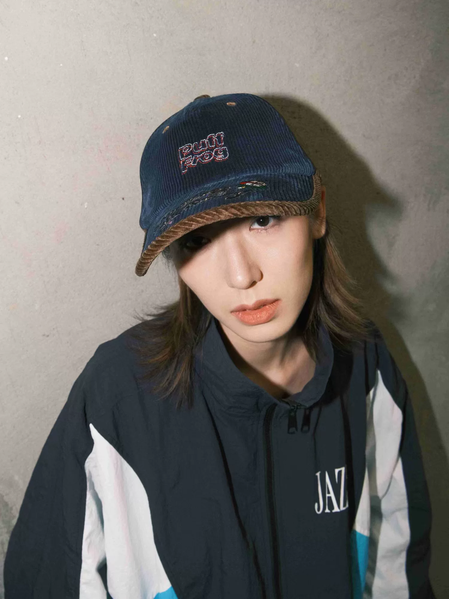 Пуховик Frog Cord Baseball Cap Puff Frog Corduroy Cartoon Embroidered Sunshade Long Eye Baseball Cap