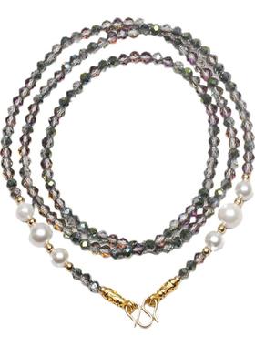 4mm水晶项链女款多彩佛牌链