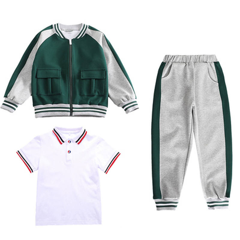 儿童纯棉班服学院运动风