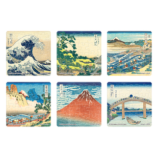 3D-JP实用磁性拼图套组16片*6个创意冰箱贴富岳三十六景选D1572