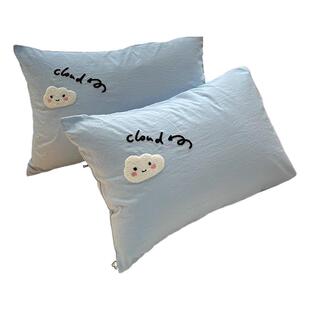 2025A类信封枕套单只一对48x74cm单人枕芯长方形枕巾套非纯棉全棉