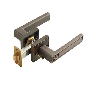 睿高纯铜门锁室内卫浴锁新中式卧室卫生间厨房门把手通道家用门锁