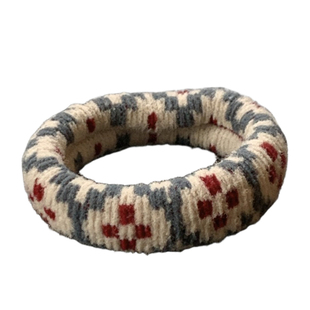 弹性超好的毛巾圈 复古菱格皮筋扎头女高级感头绳扎马尾发饰发绳