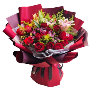 情人节东莞鲜花同城速递玫瑰康乃馨花束南城长安虎门凤岗塘厦配送