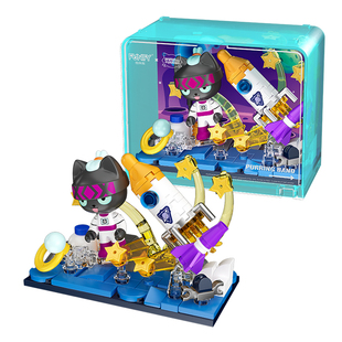 Bros Block国产呼噜噜乐队积木盲盒潮玩拼装玩具儿童生日礼物摆件