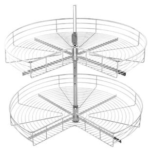 转角拉篮180/270/360度橱柜拐角拉篮小怪物拉篮旋转盘收纳置物架