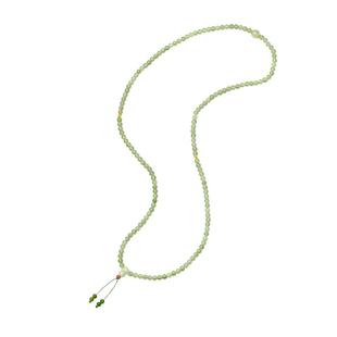 周大生18k黄金镶玉项链女款和田青玉石一款多戴手链情人节礼物