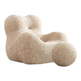 妈妈的怀抱单人沙发客厅全拆洗布艺奶油风厂价直销网红懒人休闲椅