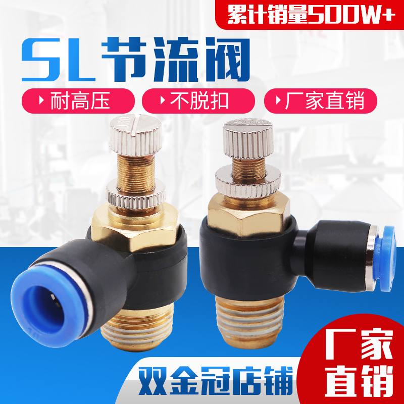 ROANY SL节流阀多型号选择调节气动接头