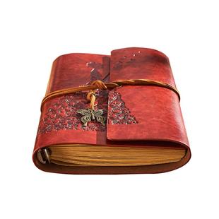 a6小号手帐本活页本便携随身笔记本本子文艺精致空白纸记事本复古牛皮纸插画绘画创意个性加厚手账可定制logo