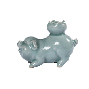 龙泉青瓷盖置创意诸事如意泡茶茶壶盖碗盖子零配件陶瓷壶盖托茶具