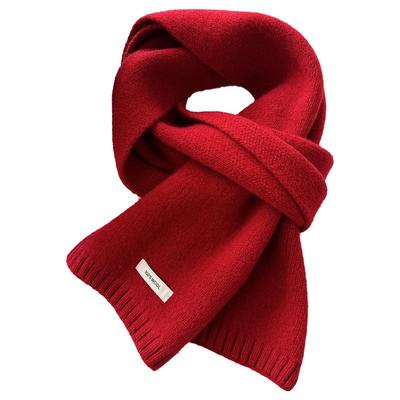 100%纯羊毛围巾女冬季2025新款百搭针织保暖加厚高级感围脖小披肩