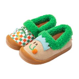 kidsing可迪星宝宝棉拖鞋秋冬男女童中大童保暖室内居家防滑棉鞋