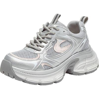 百思图2025夏季新款时尚街头潮流老爹鞋厚底女休闲鞋B6185BM5