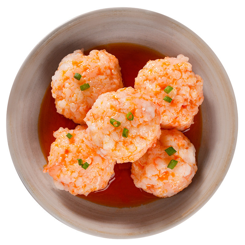 国联水产青鲜虾滑丸95%虾含量新鲜手打虾肉生鲜虾球火锅食材冷冻