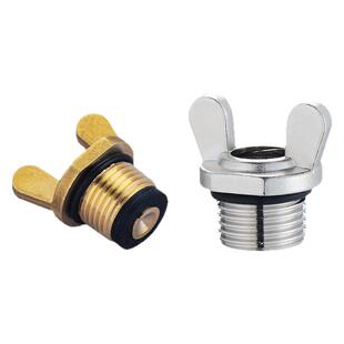 全铜4分堵头三角阀堵塞头水管丝堵水龙头外丝堵帽四分20管闷头