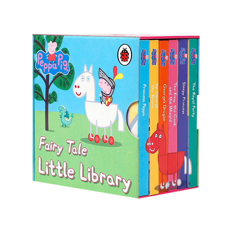 预售英文原版Peppa Pig: Fairy Tale Little Library小猪佩奇小小童话图书馆6册粉红猪小妹亲子睡前故事书儿童英语启蒙绘本纸板书