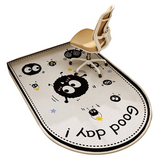 拱形地毯卧室儿童学习区椅子地垫书房书桌转椅电脑椅下防滑脚垫子