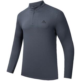 安踏大地之壳户外长袖快干T恤衫男款冲锋衣内搭登山徒步运动上衣