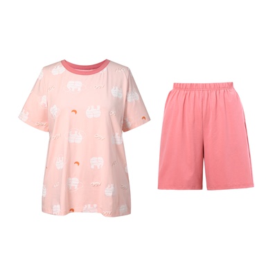 短袖家居服套装MsShe大码女装