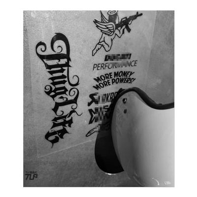 丘比特小天使贴纸英文涂鸦头盔