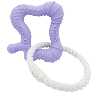 QZee高耐咬拔河洁齿狗玩具磨牙棒zeex结绳环小中大型犬宠物漏食球