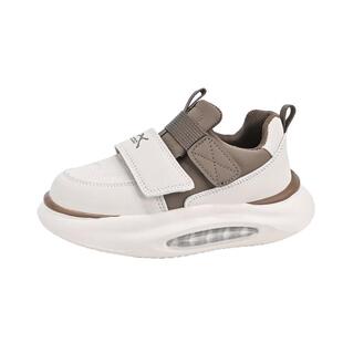 儿童运动鞋男童男孩春季鞋子2026新款皮面防水防滑白色中大童童鞋