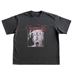 CENSMADE 26SS美式做旧复古冥想印花Boxy短宽纯棉短袖T恤vintage