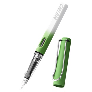 英雄钢笔三年级小学生专用正姿练字四五年级精致高颜值可替换墨囊儿童初学者练字不可擦不漏定制刻字官方正品