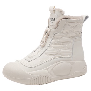 星期六加绒加厚保暖雪地靴女款冬季北方下雪天高帮防寒防滑毛毛鞋