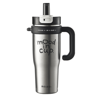 物生物巨无霸吸管保温水杯大容量男生2025新款高颜值陶瓷冰霸杯子