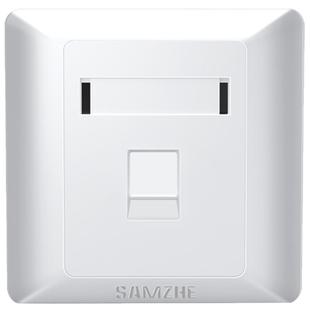 山泽网络插座面板单口86型加厚2双口4四口网线电话线电脑开关插座