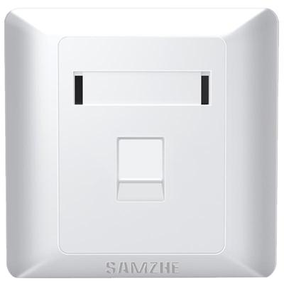 山泽单双口网络面板86型电脑插座