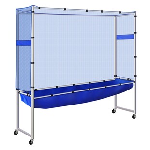 乒乓球集球网落地式可移动发球机室内接球网架便捷训练专用收球网