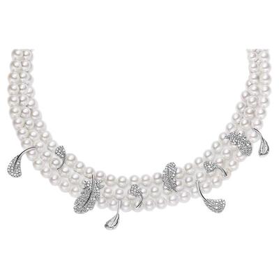 何方羽毛项链925银轻奢女锁骨链