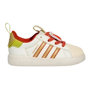 阿迪达斯男婴童三叶草新年款红色贝壳头SUPERSTAR 360板鞋KH5700