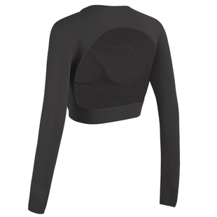 岚纹露背运动上衣女固定胸垫高级感普拉提瑜伽服外穿速干健身长袖