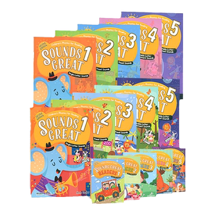 【原版进口】 Compass自然拼读教材sounds great 1/2/3/4/5级书册套装 小学自然拼读音标发音辅导
