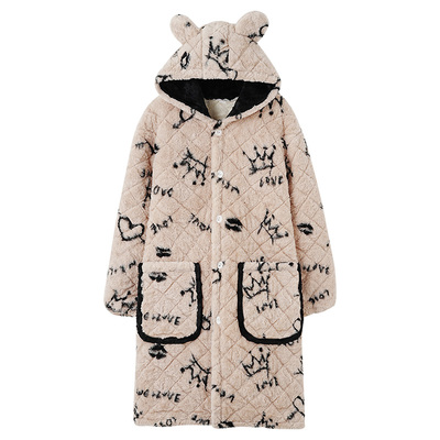 珊瑚绒夹棉面料+不起球不褪色