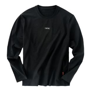 MrBu布先生长袖t恤男士圆领秋冬打底衫logo印花简约上衣KT01885