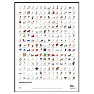 Vitra椅子海报挂画玄关装饰画维特拉博物馆经典椅设计展厅厚卡纸