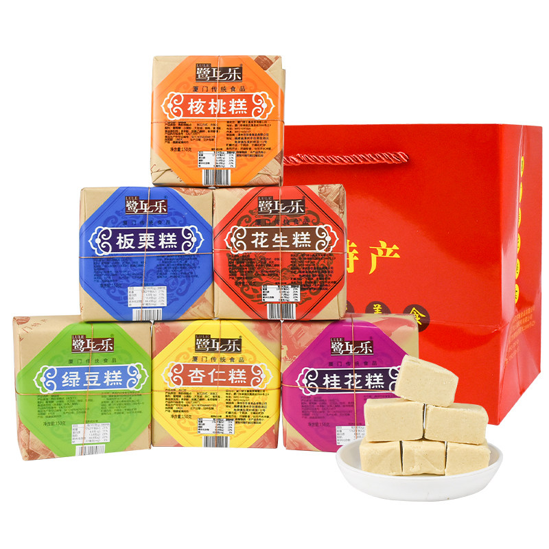 鹭乐绿豆花生桂花糕150克糕点