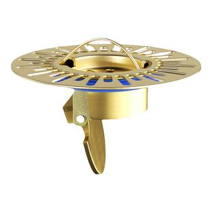 卫生间地漏防臭器全铜芯下水道防反味神器盖厕所防虫堵下水管通用