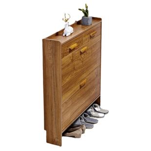 超薄鞋柜17cm经济型家用门口多功能省空间窄收纳翻斗式小户型鞋架