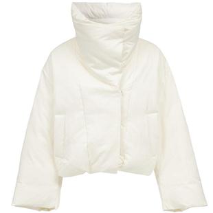 ONLY2025冬季新款保暖舒适底摆抽绳纯色90白鸭绒短款羽绒服女